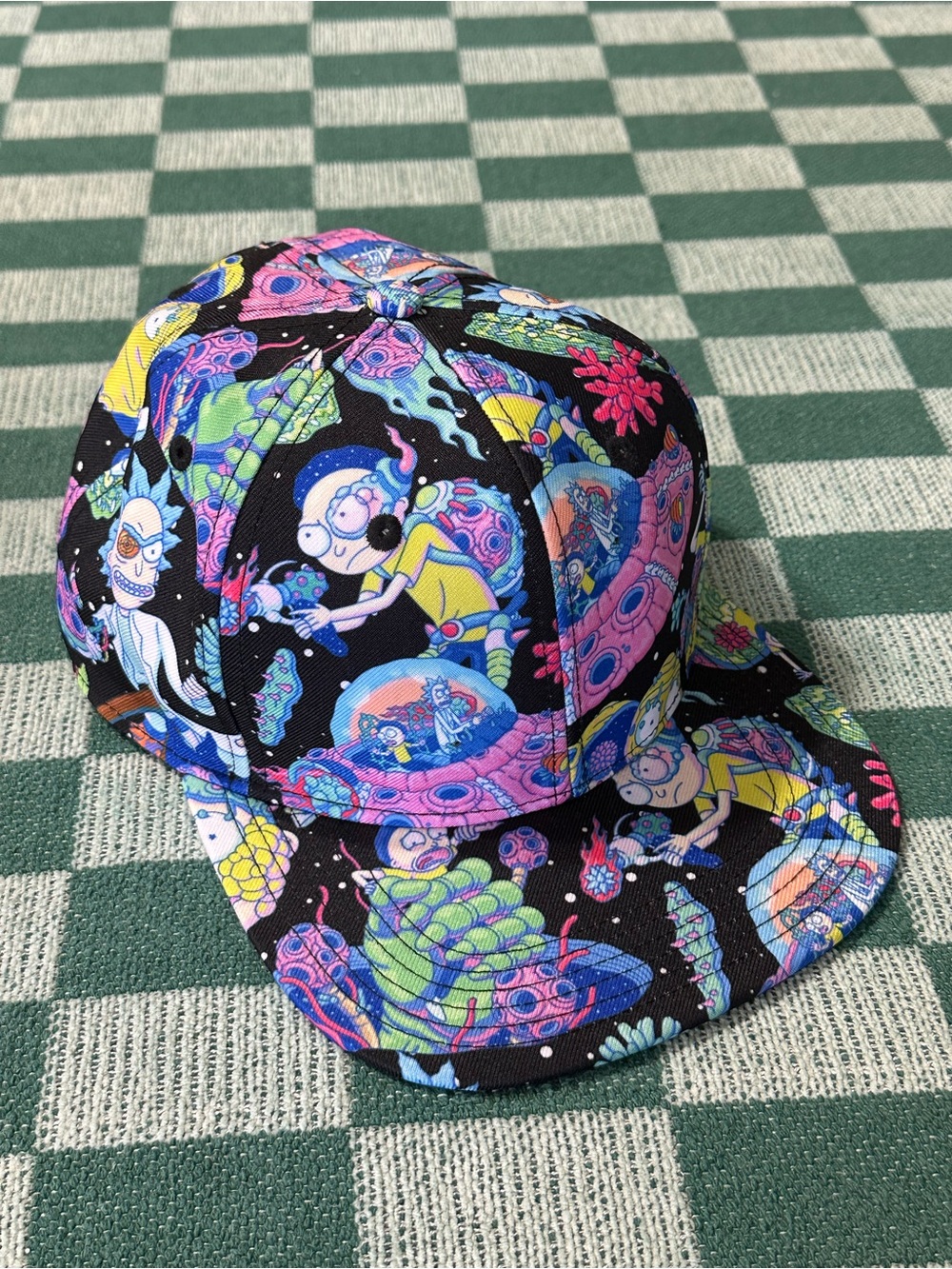 Rick and Morty Hat space All Over Design Snapback Ball Cap Adult Swim